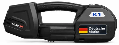 Produktbild von LastWerk K1 Akku-Umreifungsmaschine für PP/PET-Bänder 13–16 mm – Elektrisches Vollautomatisches Umreifungsgerät mit 400–3200N Spannkraft, 14,4V 4,0Ah Akku, für Kartons, Paletten & Verpackung