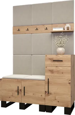 Produktbild von Garderobe ARTIN Set 5 mit gepolsterten Paneelen Industrial Design