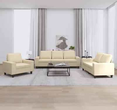 Produktbild von Cloris DesignMöbel 3-tlg. Sofagarnitur Creme Stoff , Schlafsofas 2024 Neu