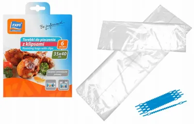 Produktbild von Backbeutel mit Clips 35 x 40 cm, 6 Stück