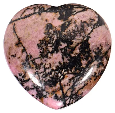 Produktbild von Herzförmiger Edelstein Glücksbringer 3 cm in Samtbeutel