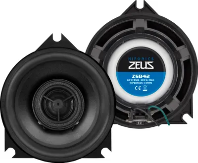 Obrázek produktu pro Hifonics ZEUS ZSB42, 2cestné koaxiální reproduktory, vhodné pro automobily BMW/Mini, průměr 10 cm