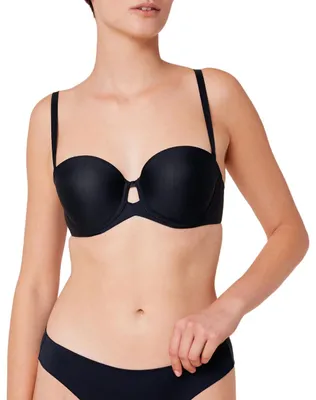 Image de Triumph Pure Micro, sans armatures, noir, bonnets, unie, pour femmes, dos nu