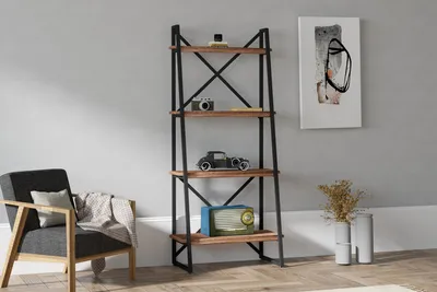 Image de Skye Decor, Alaro- Alaro PUQ, couleur noyer, bibliothèques, 150x66x30 cm, 100% bois de pin