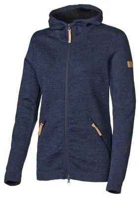 Produktbild von Ivanhoe Damen Wollstrickjacke mit Reißverschluss und Kapuze Vanja - Light Navy - Blau