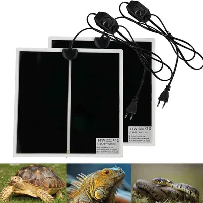 Image de Deux tapis chauffants, pour terrarium, non adhésifs, pour reptiles