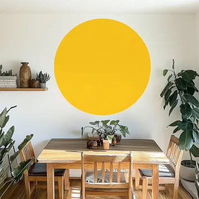 gelber Sonnenkreis – Decords Wandtattoo, Produktansicht 1