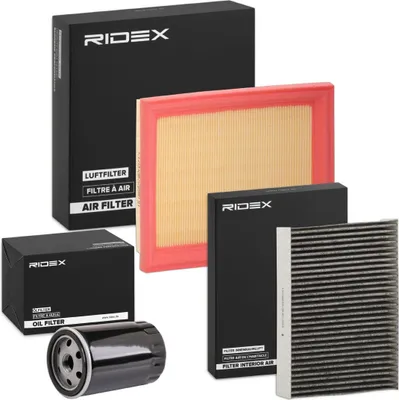 Produktbild von RIDEX Filterset Inspektionspaket Filtersatz für FORD Fiesta Mk5 Schrägheck (JH1, JD1, JH3, JD3) FUSION (JU) Fiesta Mk5 Kastenwagen