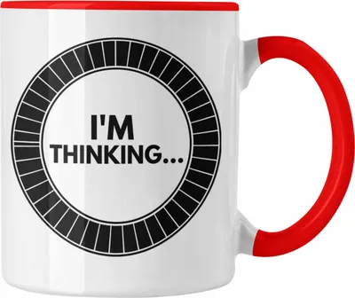 Produktbild von Trendation - Lustige Gamer Tasse Zocker Geschenk Gamer Gamergirl Geschenkidee Geburtstag I'm Thinkin (Rot)