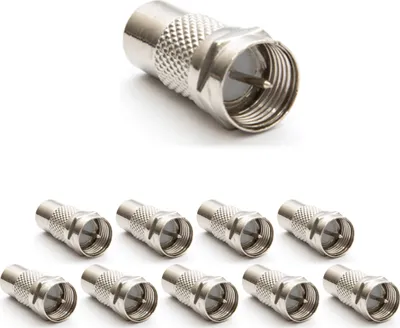 Produktbild von PremiumX 10x F-Adapter F-Stecker auf Cinch Buchse TV Koaxialkabel Verbinder