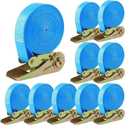 Produktbild von Famanu Spannband Bindriemen - 10 Stück, blau