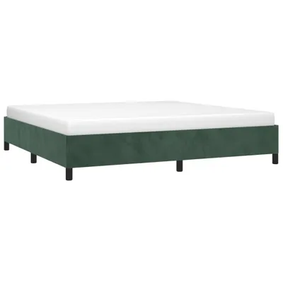 Obrázok produktu pre Posteľ bez matraca tmavozelený 200x200 cm zamat