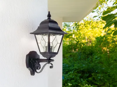 Produktbild von Elstead Norfolk Außen-Wandleuchte E27 45cm UP Schwarz IP43