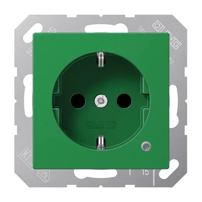 Immagine prodotto di Jung SCHUKO-Steckdose 16 A 250V m.Berührungsschutz A 1520 BF KO GN (A1520BFKOGN)