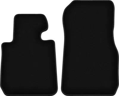 Image de Wielganizator Tapis avant de sol velours sur-mesure pour BMW 3 F30 (2011-2018, berline) noir, jeu 2 pièces, fixations