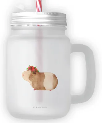 Produktbild von Mr. & Mrs. Panda Glas Meerschweinchen Weisheit - Transparent - Geschenk, Wunder, Spruch, Cocktailglas, Lustige Sprüche, Wunderland, Motivation, Eiskaffee, Glasbecher