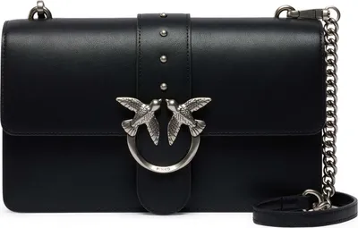 Produktbild von PINKO Umhängetasche Love One Classic ST. CL. Nero - Old Silver schwarz