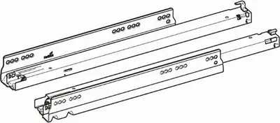Image de Coulisse Actro You L.400 40 kg HETTICH Silent System set - 9257004