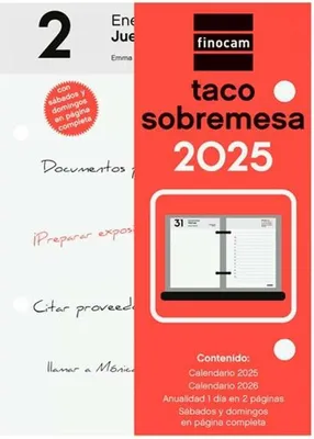 Image de Calendrier de bureau Finocam 8,5 x 12 cm 2025