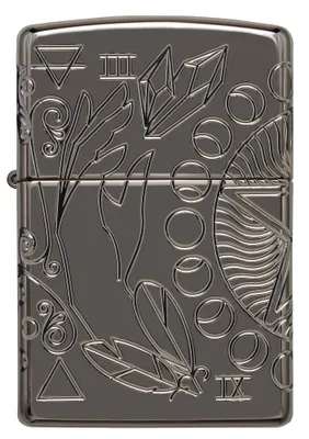 Produktbild von ZIPPO - Wiccan Design - Schwarz Pentagramm Sturmfeuerzeug nachfüllbar Benzin 60005936