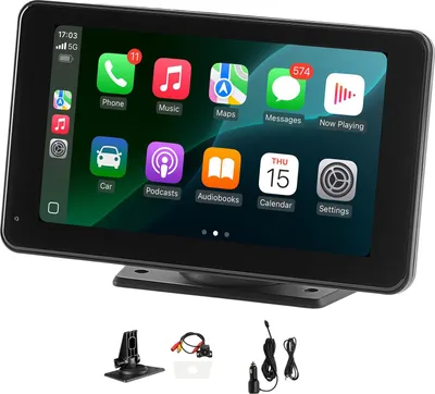 Zdjęcie produktu dla Radio samochodowe SucceBuy z CarPlay, ekranem dotykowym, 177,8 mm, Android Auto, kamerą cofania