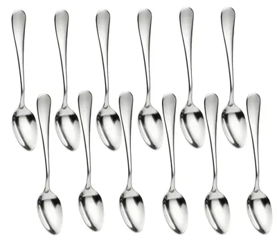 Produktbild von Espressolöffel - 12 Stück Set - Kaffeelöffel - Silber - 12,5 cm
