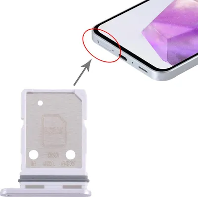 Image de Pour Samsung Galaxy A36 SM-A366B Porte-carte SIM Double SIM Pièce de rechange Blanc