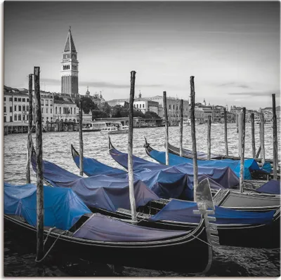 Produktbild von ARTland Leinwandbild Venedig Canal Grande & Markusturm I Größe: 30x30 cm