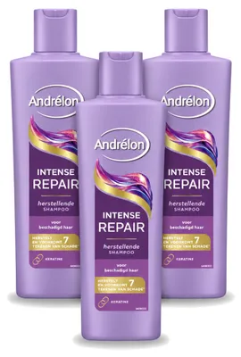 Zdjęcie produktu dla 3 sztuki szamponu Andrélon Intense Repair - 250 ml - zestaw ekonomiczny