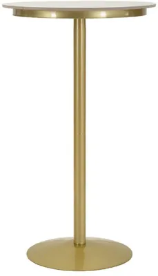 Produktbild von Mauro Ferretti SIMPLY Bar Tisch Gold Weiß Marmor-Optik 60x103 cm