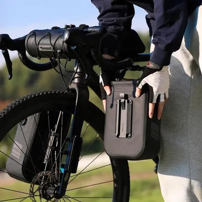 Wasserdichte Gabeltas 6L mit schneller Befestigung - Fahrradtasche für Scooter und Tourenräder