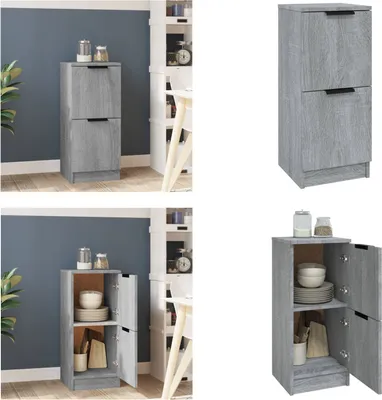 Produktbild von vidaXL Sideboard Grau Sonoma 30x30x70 cm Holzwerkstoff - Sideboard - Sideboards - Schrank - Lagerschrank