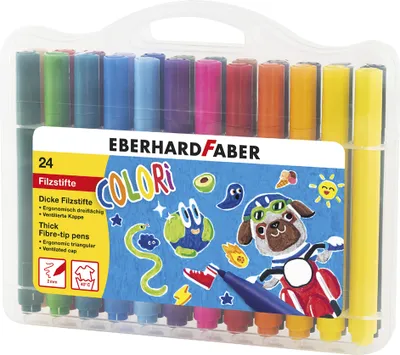 Image de EBERHARD FABER 551224 EBERHARD FABER Colori Filzstifte farbsortiert, 24 St.