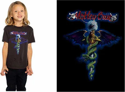Produktbild von Motley Crue - Blue Dragon Kids 12 - 13 Jahre T-Shirt - schwarz