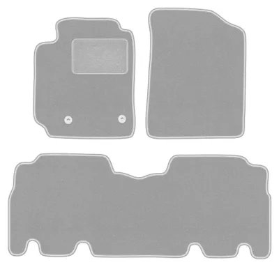 Produktbild von Velours-Fußmatten für Toyota Yaris Verso 1999-2005 (Minivan) – 3-tlg, Grau, passgenau – Wielganizator OSLO