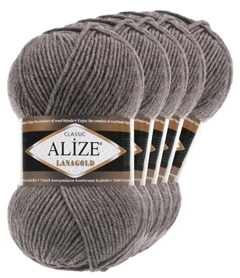 Produktbild von 5 x 100 g ALIZE Lanagold 49% Wolle Strickgarn Winterwolle Schurwolle Farbwahl