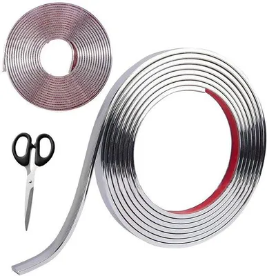 Image de Ruban décoratif souple pour murs, autocollant, 5 m de long, 96 mm de large, lot de 2