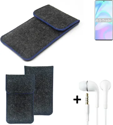 Produktbild von K-S-Trade Handy Schutz Hülle kompatibel mit ZTE Axon 31 Ultra 5G Schutzhülle Handyhülle Filztasche Pouch Tasche Case Sleeve Filzhülle dunkelgrau,