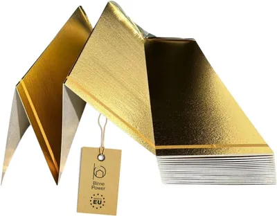 Produktbild von BirnePower Premium Trittschalldämmung 1,5mm für Klick-Vinyl LVT (100 m² Set) Unterlage Faltplatte Goldfolie Dampfsperre Fußbodenheizung