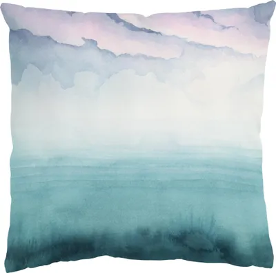 Produktbild von Dekokissen Strand drinnen / Indoor Zierkissen Canvas waschbar Meerblick türkis Abstrakt Sofakissen ohne Füllung