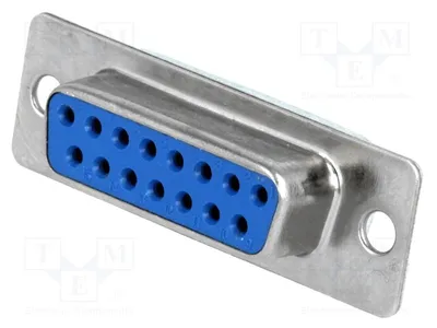 Produktbild von 2x D-Sub weiblich gerade PIN: 15 Buchse THT 5A 15mΩ DS1034-15FUNSISS D-Sub-Stecker u