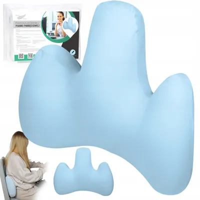 Zdjęcie produktu dla Poduszka Lędźwiowa Niebieska Do Samochodu Fotel Sofa Unikatowa Medi Sleep