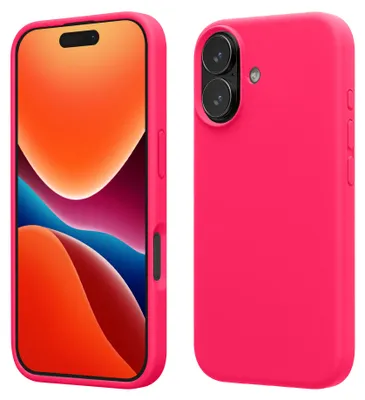 Produktbild von kwmobile Handyhülle für iPhone 17 Hülle, für iPhone 17 Case - Hülle Silikon - kabelloses Laden - Neon Pink