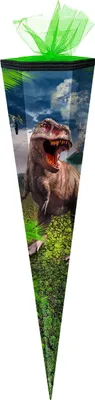 Produktbild von Schultüte / Zuckertüte / 85cm / eckig / "Dinosaurier T-Rex"