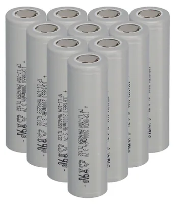 Image de Batterie Li-Ion TerraE INR 18650 20P 10x - 3,7 V 2000 mAh 30 A