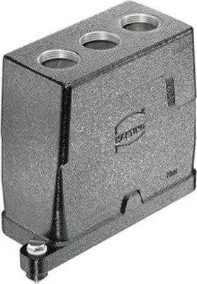 Image de HARTING Han 16HPR boîtier à douille élargi, sortie de câble droite 3xM25, verrouillage à vis - 1 pièce