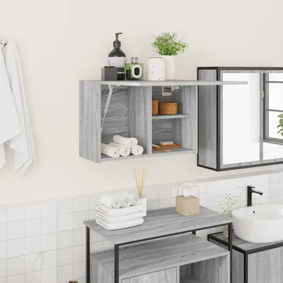Zdjęcie produktu dla vidaXL Szafka łazienkowa szara Sonoma 60x25x40 cm Materiał drewnopochodny
