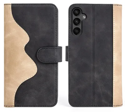 Image de Étui de protection en simili cuir noir pour Samsung Galaxy A15
