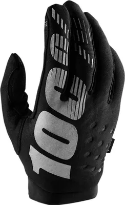 Productafbeelding van 100% Brisker kinderfiets handschoenen. Kleur: zwart, maat: M