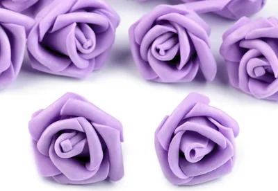 10 x Deko Rose / Rosenblüte / Rosenkopf 4cm, lila